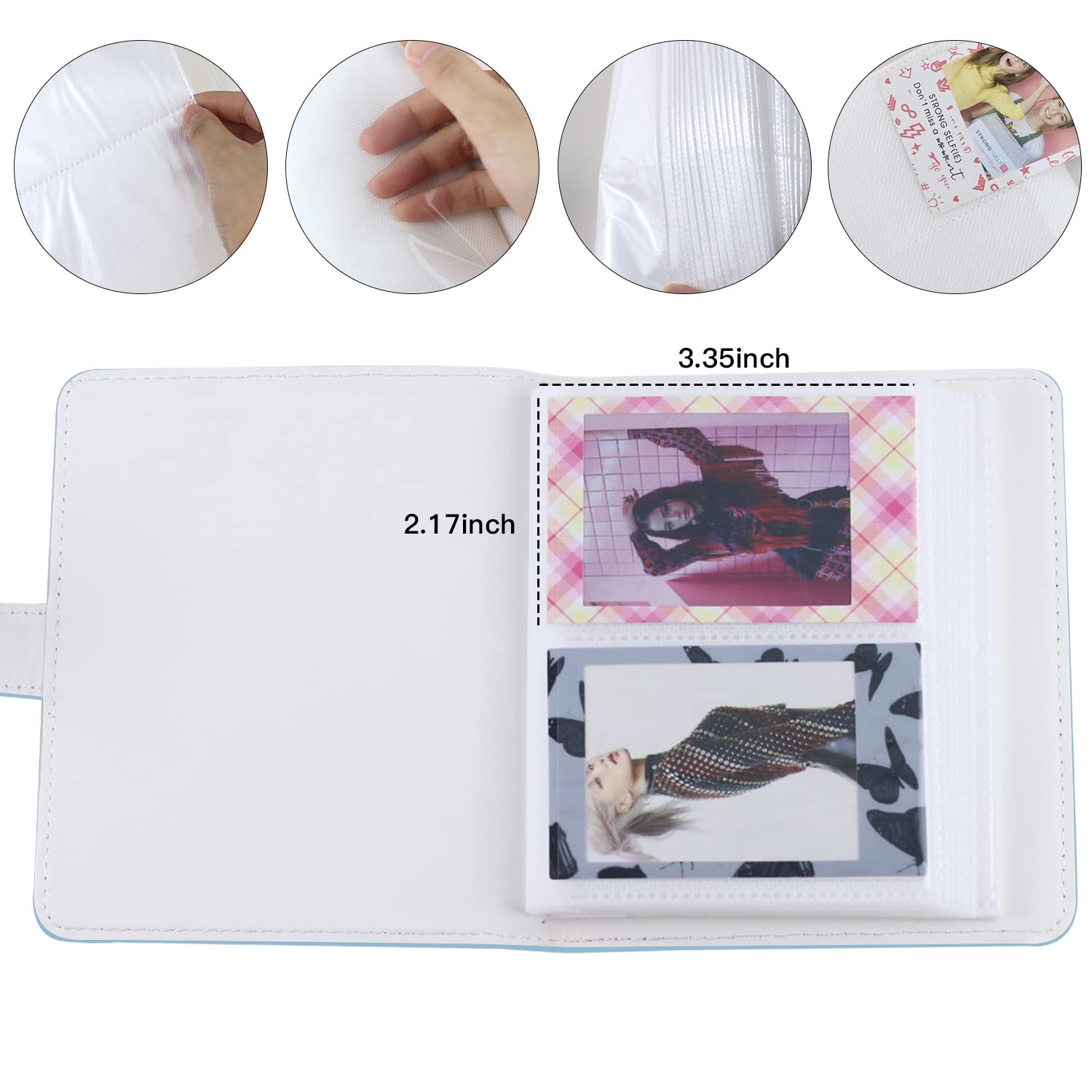 64 ポケット PU フォト アルバム ハート織りフォトアルバム ピンク Amazon.co.jp: ウォレット 64 ポケット PU フォト アルバム ハート織り